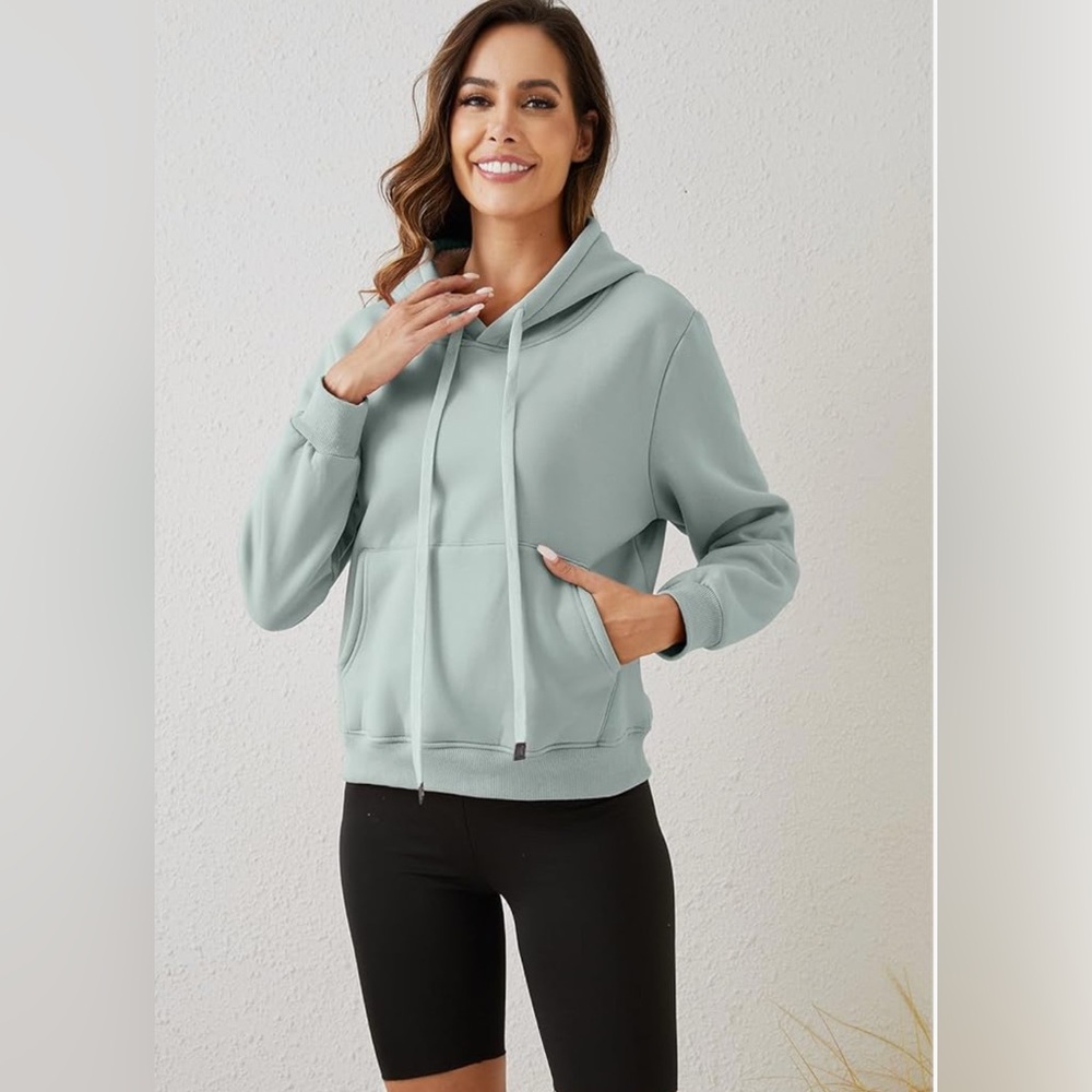 Winter Warm Hoodie Sherpa Fleece Lined Pullover Hoodie Heavyweight Sweatshirt - Picture 2 of 6